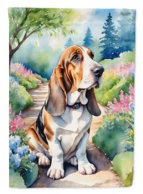 Basset Hound Spring Garden Garden Flag Mailbox Flag Decorative Yard Flag Banner Outside Patio Artwork Yard Flower Beds, Garden Size, Multicolor
