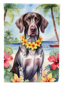 German Shorthaired Pointer Luau Garden Flag Mailbox Flag Decorative Yard Flag Banner Outside Patio Artwork Yard Flower Beds, Garden Size, Multico