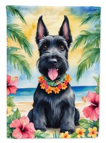 Scottish Terrier Luau Garden Flag Mailbox Flag Decorative Yard Flag Banner Outside Patio Artwork Yard Flower Beds, Garden Size, Multicolor