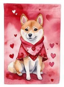 Shiba Inu My Valentine Garden Flag Mailbox Flag Decorative Yard Flag Banner Outside Patio Artwork Yard Flower Beds, Garden Size, Multicolor
