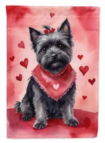 Cairn Terrier My Valentine Garden Flag Mailbox Flag Decorative Yard Flag Banner Outside Patio Artwork Yard Flower Beds, Garden Size, Multicolor