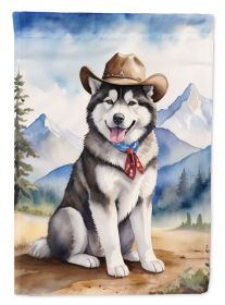 Alaskan Malamute Cowboy Welcome Garden Flag Mailbox Flag Decorative Yard Flag Banner Outside Patio Artwork Yard Flower Beds, Garden Size, Multico