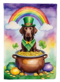 Labrador Retriever St Patrick's Day Garden Flag Mailbox Flag Decorative Yard Flag Banner Outside Patio Artwork Yard Flower Beds, Garden Size