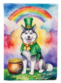Siberian Husky St Patrick's Day Garden Flag Mailbox Flag Decorative Yard Flag Banner Outside Patio Artwork Yard Flower Beds, Garden Size, Multico