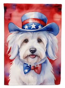 Coton de Tulear Patriotic American Garden Flag Mailbox Flag Decorative Yard Flag Banner Outside Patio Artwork Yard Flower Beds, Garden Size