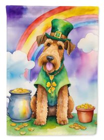 Airedale Terrier St Patrick's Day Garden Flag Mailbox Flag Decorative Yard Flag Banner Outside Patio Artwork Yard Flower Beds, Garden Size, Multi