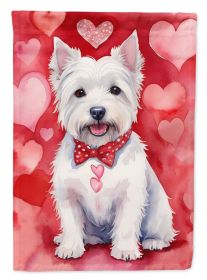 Westie My Valentine Garden Flag Mailbox Flag Decorative Yard Flag Banner Outside Patio Artwork Yard Flower Beds, Garden Size, Multicolor