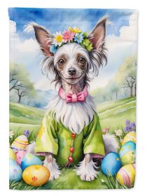 Chinese Crested Easter Egg Hunt Garden Flag Mailbox Flag Decorative Yard Flag Banner Outside Patio Artwork Yard Flower Beds, Garden Size, Multico