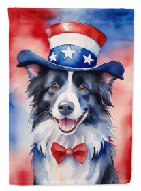 Border Collie Patriotic American Garden Flag Mailbox Flag Decorative Yard Flag Banner Outside Patio Artwork Yard Flower Beds, Garden Size, Multic