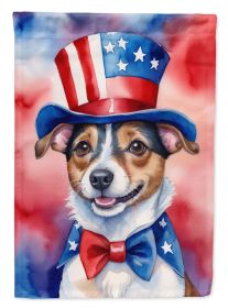 Jack Russell Terrier Patriotic American Garden Flag Mailbox Flag Decorative Yard Flag Banner Outside Patio Artwork Yard Flower Beds, Garden Size