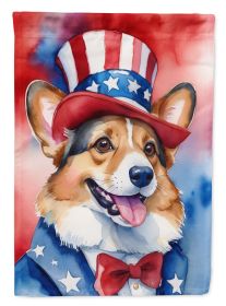 Corgi Patriotic American Garden Flag Mailbox Flag Decorative Yard Flag Banner Outside Patio Artwork Yard Flower Beds, Garden Size, Multicolor