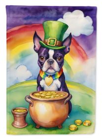 Boston Terrier St Patrick's Day Garden Flag Mailbox Flag Decorative Yard Flag Banner Outside Patio Artwork Yard Flower Beds, Garden Size, Multico