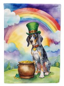 Bluetick Coonhound St Patrick's Day Garden Flag Mailbox Flag Decorative Yard Flag Banner Outside Patio Artwork Yard Flower Beds, Garden Size