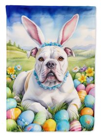 American Bulldog Easter Egg Hunt Garden Flag Mailbox Flag Decorative Yard Flag Banner Outside Patio Artwork Yard Flower Beds, Garden Size, Multic