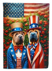 All American Shar Pei Garden Flag Mailbox Flag Decorative Yard Flag Banner Outside Patio Artwork Yard Flower Beds, Garden Size, Multicolor