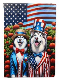 All American Siberian Husky Garden Flag Mailbox Flag Decorative Yard Flag Banner Outside Patio Artwork Yard Flower Beds, Garden Size, Multicolor