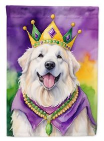 Great Pyrenees King of Mardi Gras Garden Flag Mailbox Flag Decorative Yard Flag Banner Outside Patio Artwork Yard Flower Beds, Garden Size, Multi