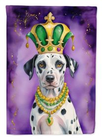 Dalmatian King of Mardi Gras Garden Flag Mailbox Flag Decorative Yard Flag Banner Outside Patio Artwork Yard Flower Beds, Garden Size, Multicolor