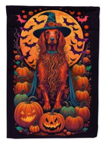 Irish Setter Witchy Halloween Garden Flag Mailbox Flag Decorative Yard Flag Banner Outside Patio Artwork Yard Flower Beds, Garden Size, Multicolo