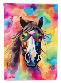 Hippie Animal Horse Garden Flag Mailbox Flag Decorative Yard Flag Banner Outside Patio Artwork Yard Flower Beds, Garden Size, Multicolor