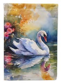 Swan Garden Flag Mailbox Flag Decorative Yard Flag Banner Outside Patio Artwork Yard Flower Beds, Garden Size, Multicolor
