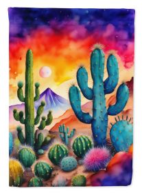 Cactus in Color Garden Flag Mailbox Flag Decorative Yard Flag Banner Outside Patio Artwork Yard Flower Beds, Garden Size, Multicolor
