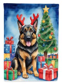 German Shepherd Christmas Reindeer Garden Flag Mailbox Flag Decorative Yard Flag Banner Outside Patio Artwork Yard Flower Beds, Garden Size