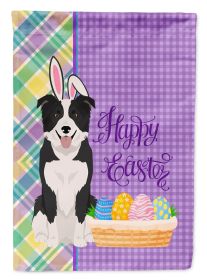Black and White Border Collie Easter Garden Flag Mailbox Flag Decorative Yard Flag Banner Outside Patio Artwork Yard Flower Beds, Garden Size