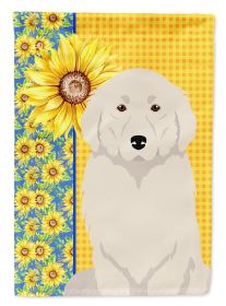 Summer Sunflowers Great Pyrenees Garden Flag Mailbox Flag Decorative Yard Flag Banner Outside Patio Artwork Yard Flower Beds, Garden Size, Multic