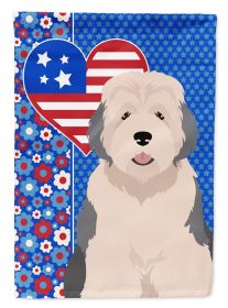 Old English Sheepdog USA American Garden Flag Mailbox Flag Decorative Yard Flag Banner Outside Patio Artwork Yard Flower Beds, Garden Size, Multi