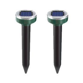 2pcs Mole Repellent Stakes; Solar Mole Repellent Ultrasonic; Ultrasonic Solar Powered; Ip65 Waterproof Sonic Repeller Stakes For Groundhog; Vole; (Items: Round)