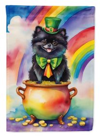 Pomeranian St Patrick's Day Garden Flag Mailbox Flag Decorative Yard Flag Banner Outside Patio Artwork Yard Flower Beds, Garden Size, Multicolor (Default: Default)