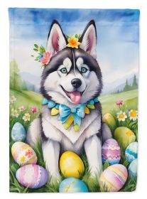Siberian Husky Easter Egg Hunt Garden Flag Mailbox Flag Decorative Yard Flag Banner Outside Patio Artwork Yard Flower Beds, Garden Size, Multicol (Default: Default)