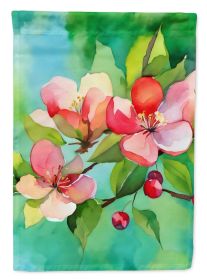 Arkansas Apple Blossom in Watercolor Garden Flag Mailbox Flag Decorative Yard Flag Banner Outside Patio Artwork Yard Flower Beds, Garden Size (Default: Default)