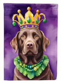 Labrador Retriever King of Mardi Gras Garden Flag Mailbox Flag Decorative Yard Flag Banner Outside Patio Artwork Yard Flower Beds, Garden Size (Default: Default)